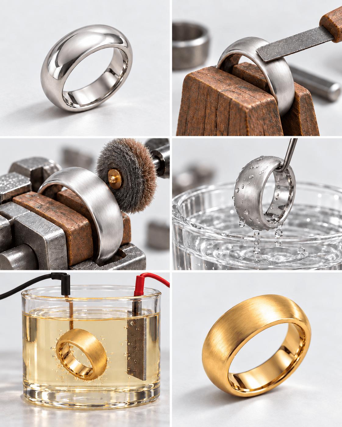 Gebürsteter Schmuck: So entsteht das seidig matte Finish