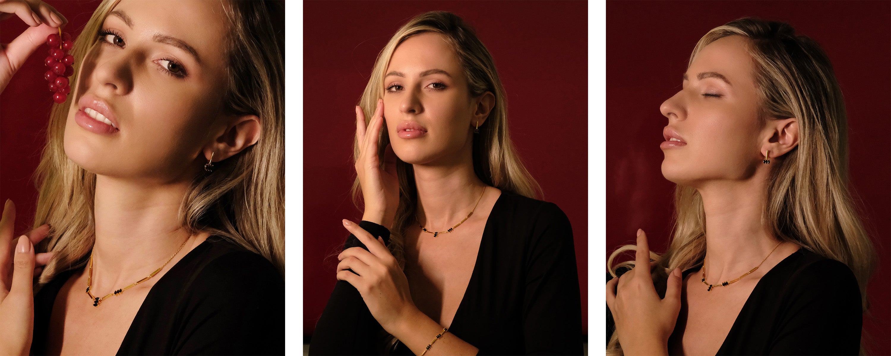 Model mit Cosytas Moira Black Set