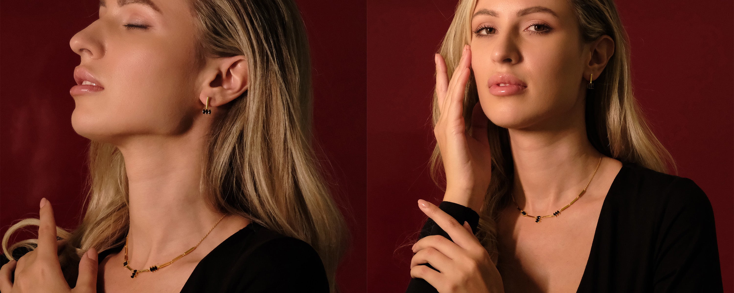 Model mit Cosytas Moira Black Set