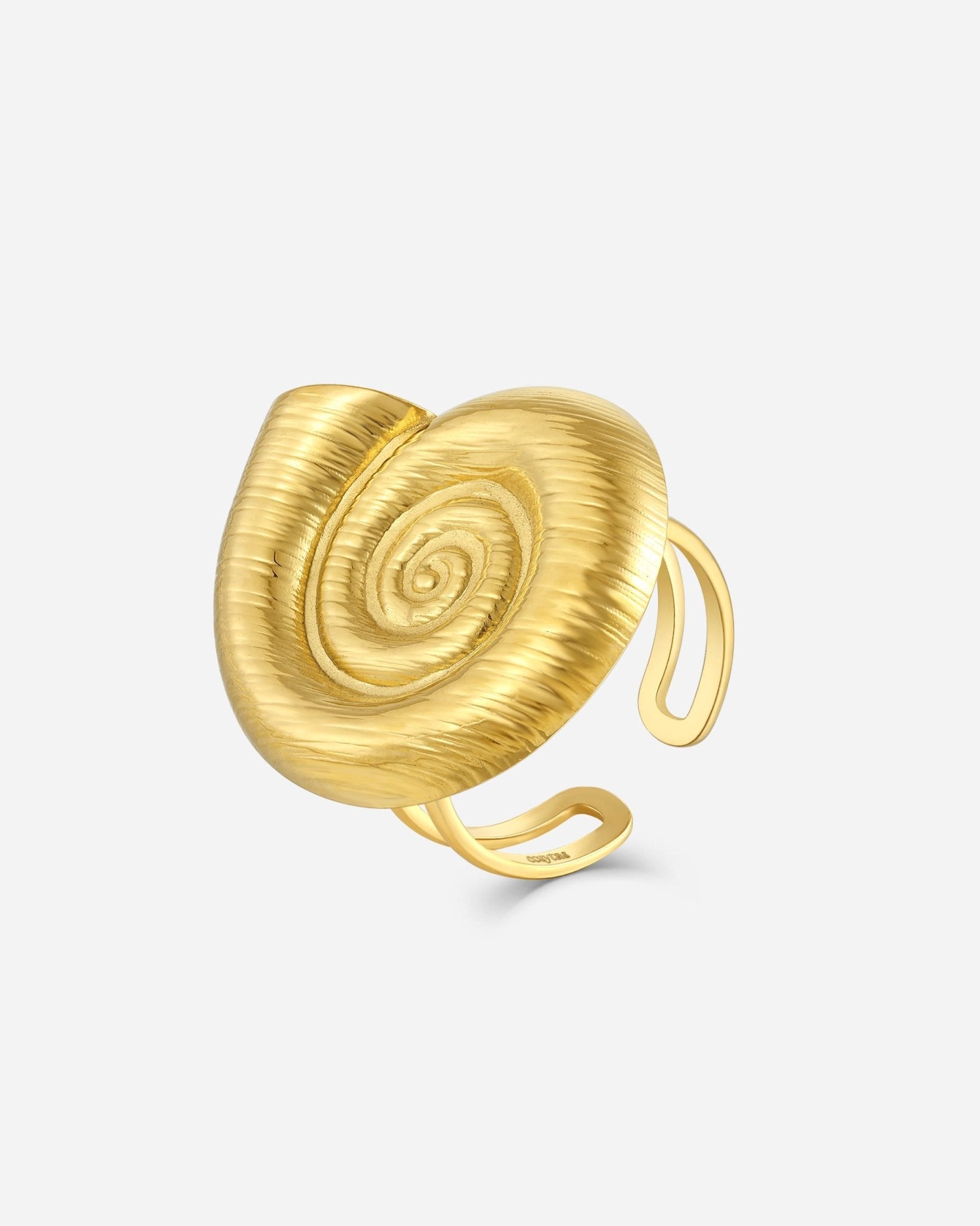 Caracol Ring aus vergoldetem Metall – Spiralförmiges Design, La Playa Kollektion Cosytas
