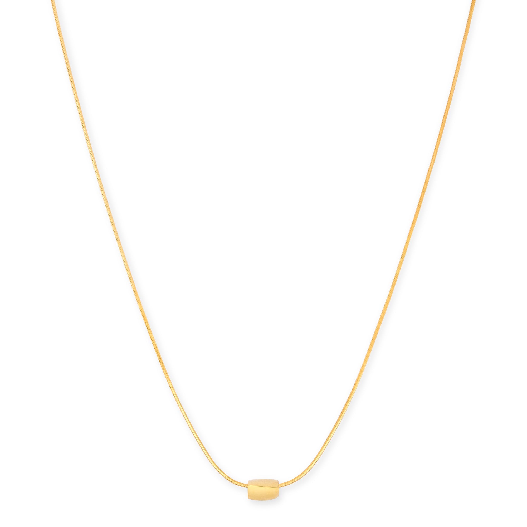 Frontansicht der Cosytas Golden Essence Necklace aus 925er Sterling-Silber, 18k-gold-vergoldet