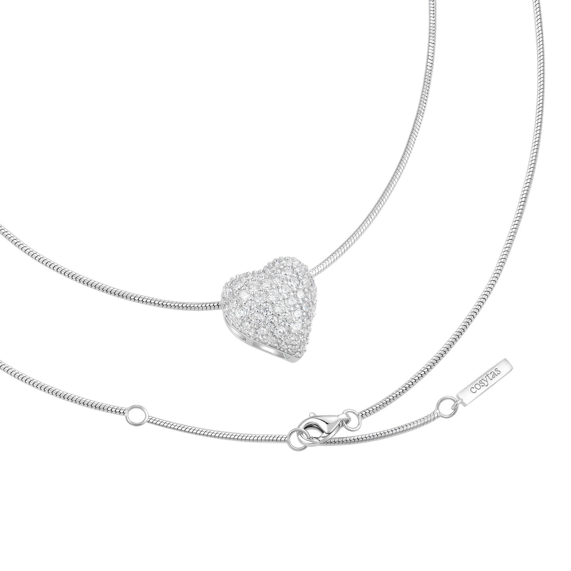 Necklace Cupida White, 925 Sterling Silver