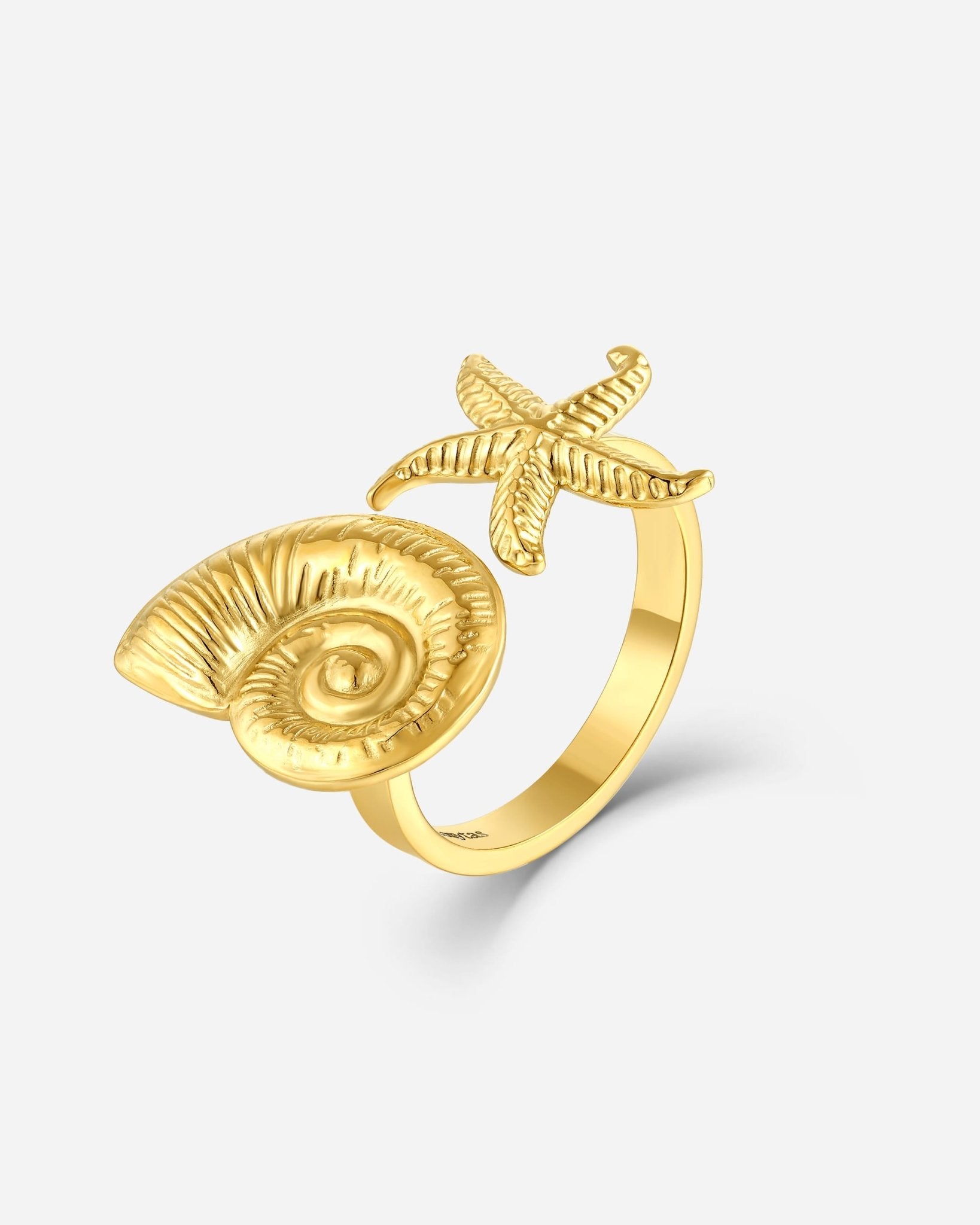 Mar Ring aus vergoldetem Metall – Inspiriert vom Meer, La Playa Kollektion Cosytas