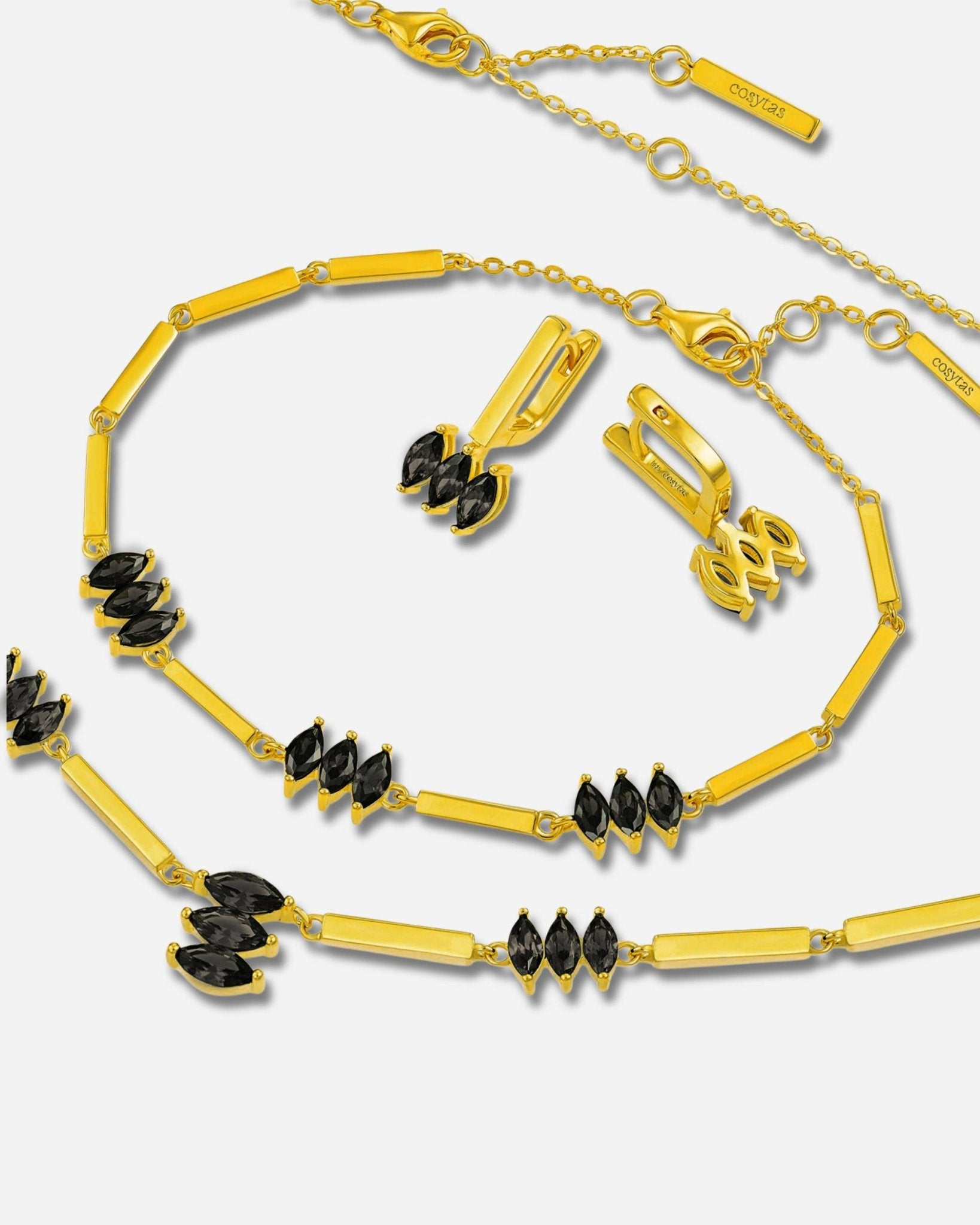 Moira Black - Set, 18k Gold Vermeil
