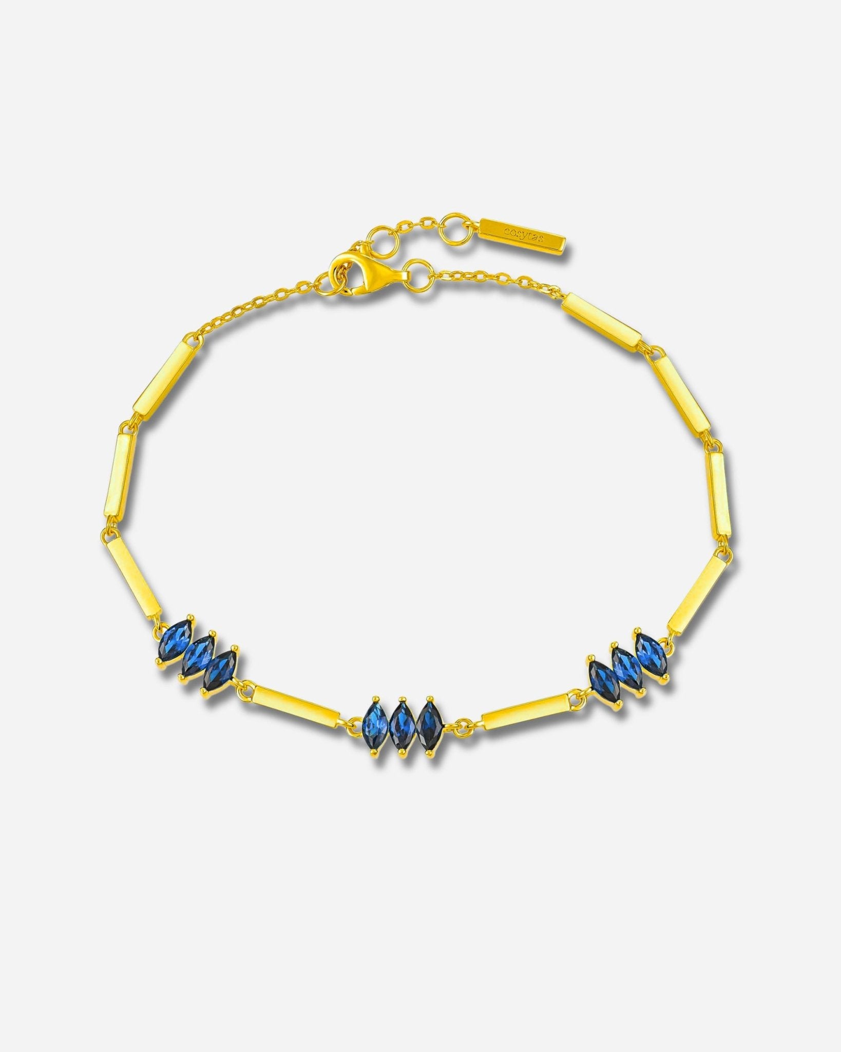 Moira Blue Armband, 18k Gold Vermeil