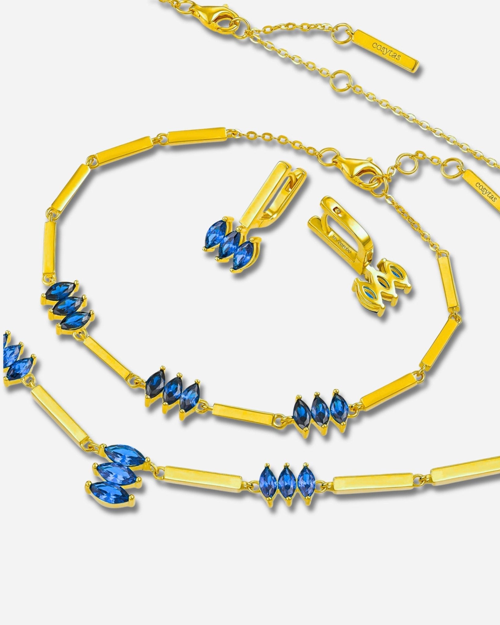 Moira Blue - Set, 18k Gold Vermeil