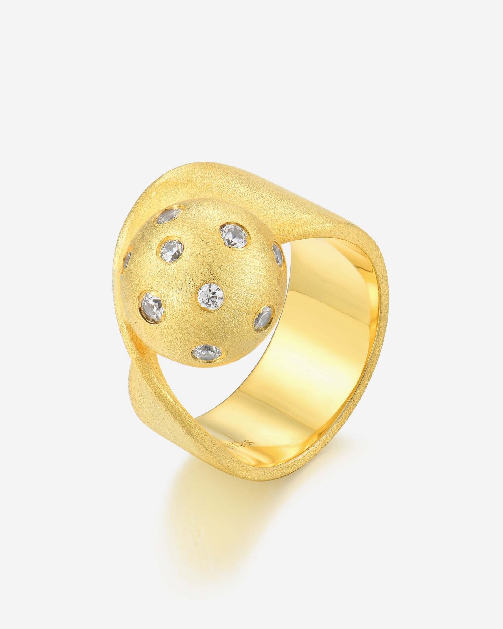Perla Ring aus vergoldetem Metall – Perlenförmiges Design, La Playa Kollektion Cosytas