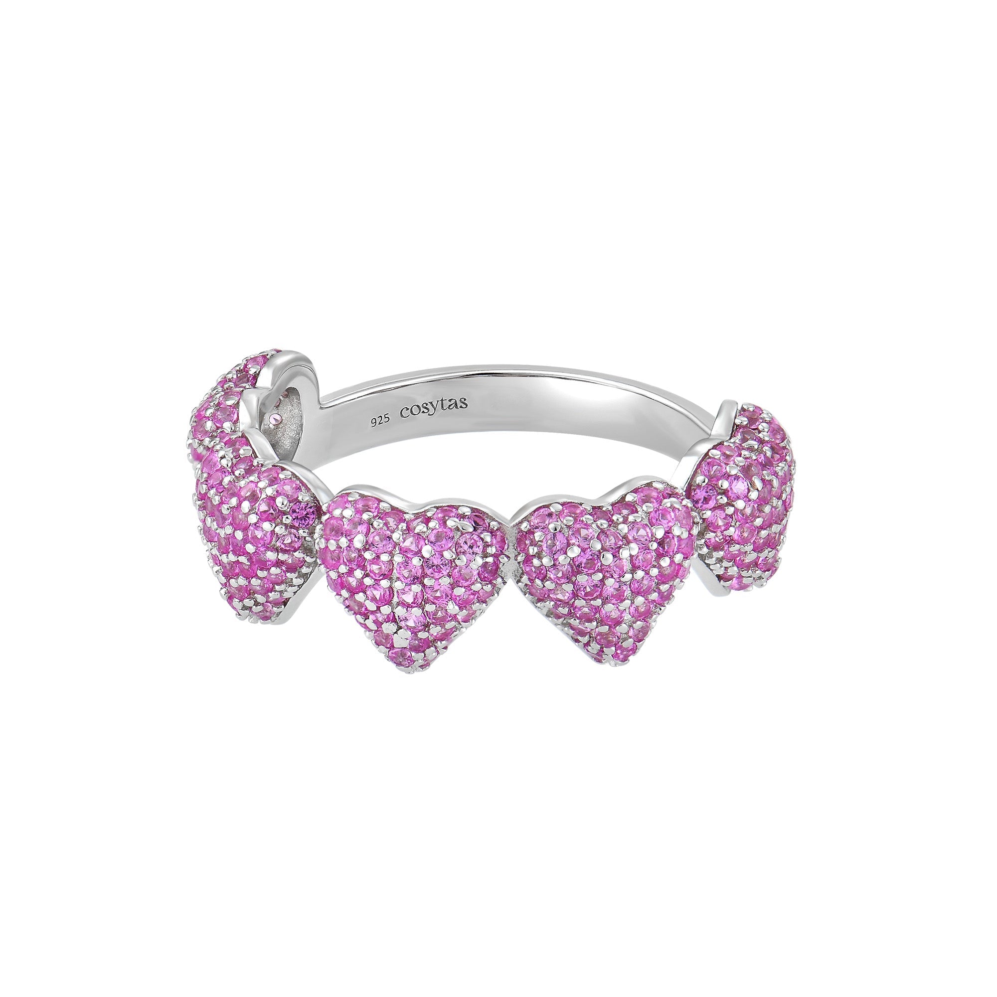 Ring Cupida Pink, 925 Sterling Silber