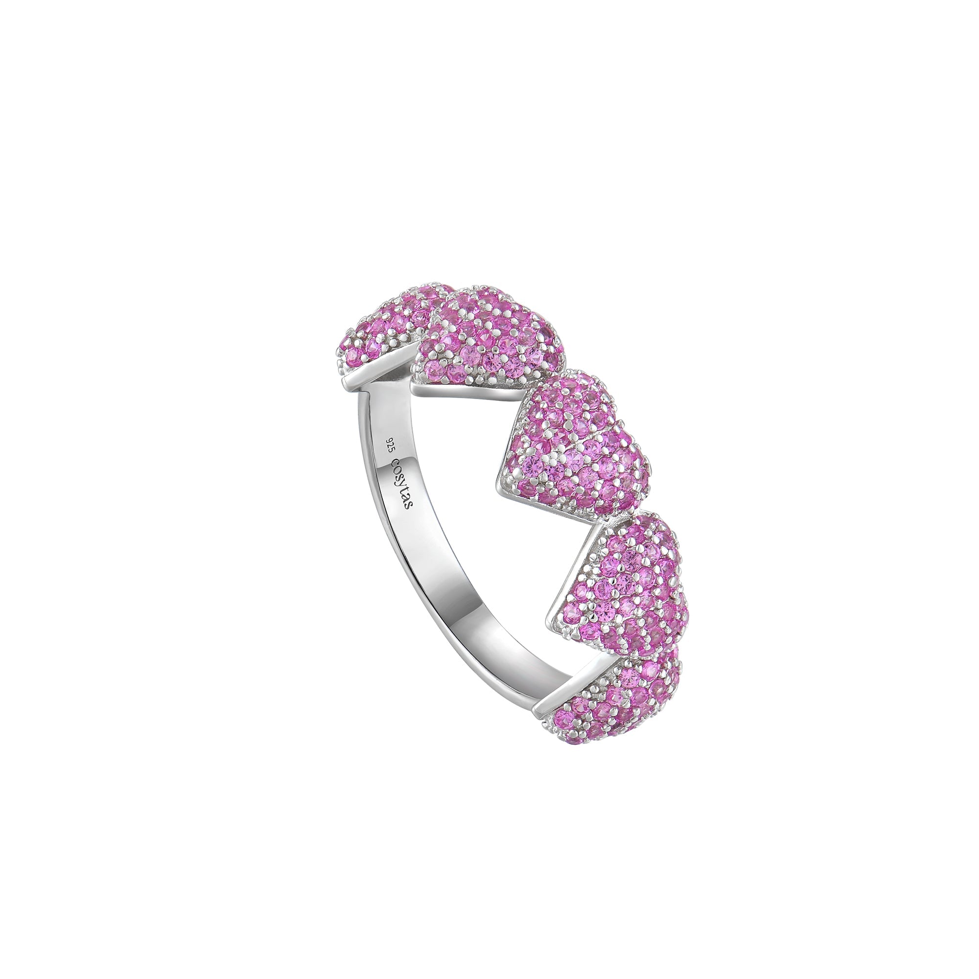 Ring Cupida Pink, 925 Sterling Silber
