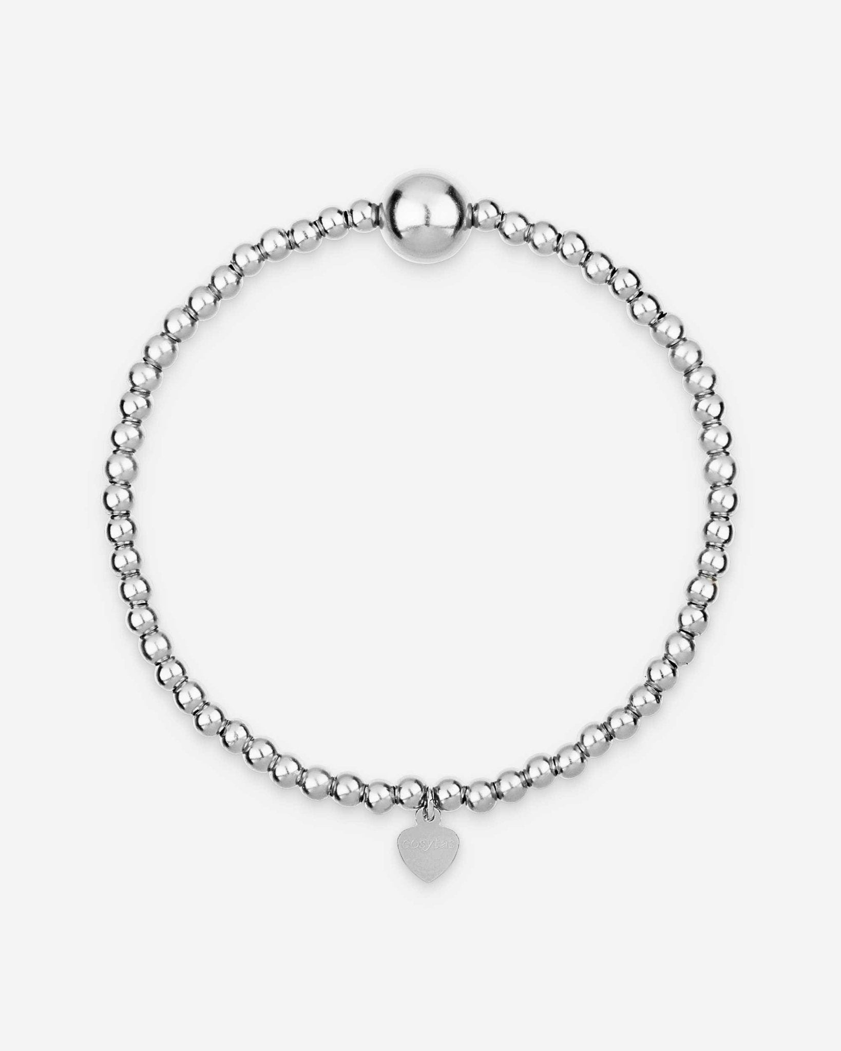 Silver Orbit Armband von Cosytas, Schmuckmarke aus Zürich, reines 925 Silber mit zentraler Kugel