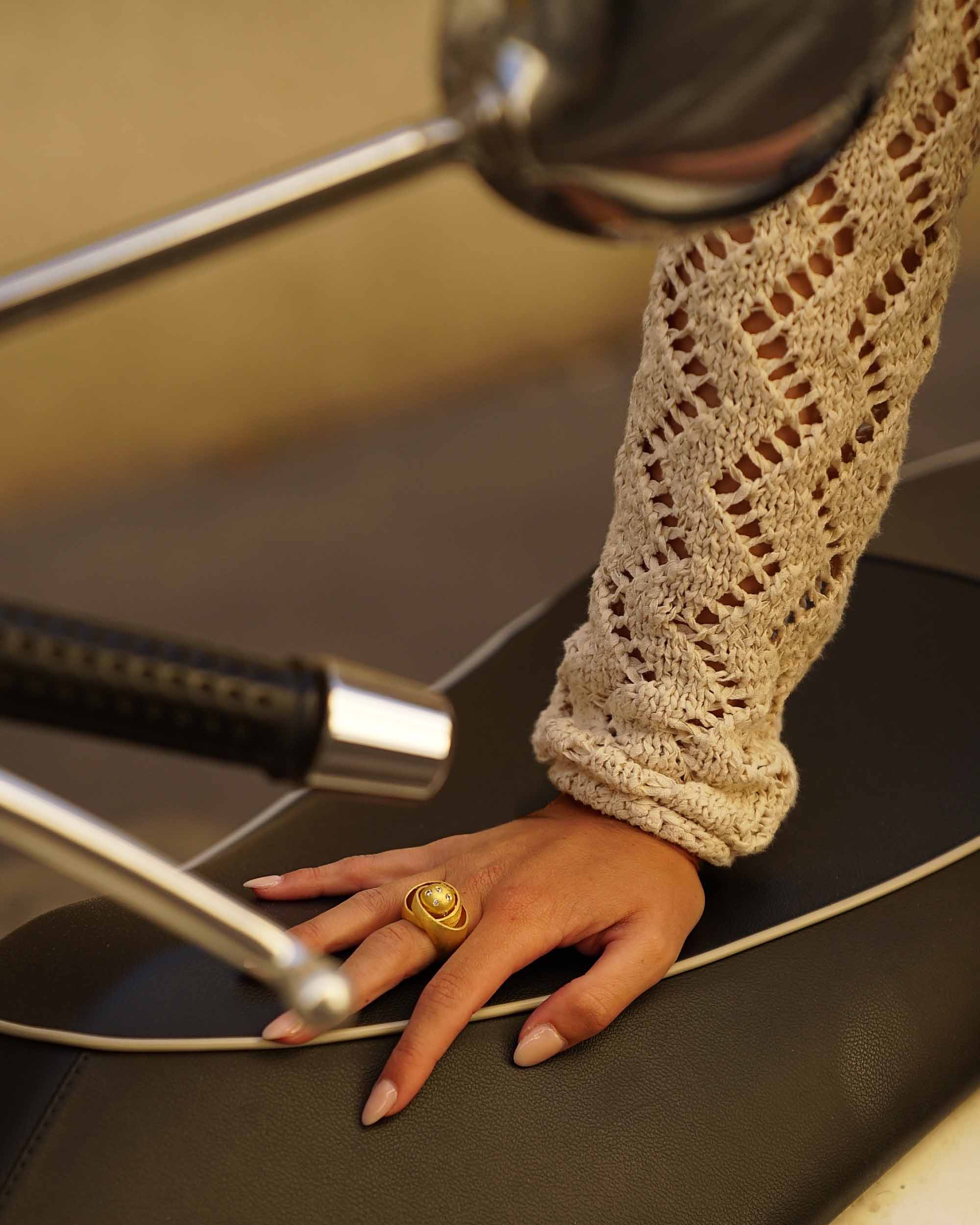 Perla de Mar Ring – Detailansicht Perlen-Element, La Playa Kollektion Cosytas