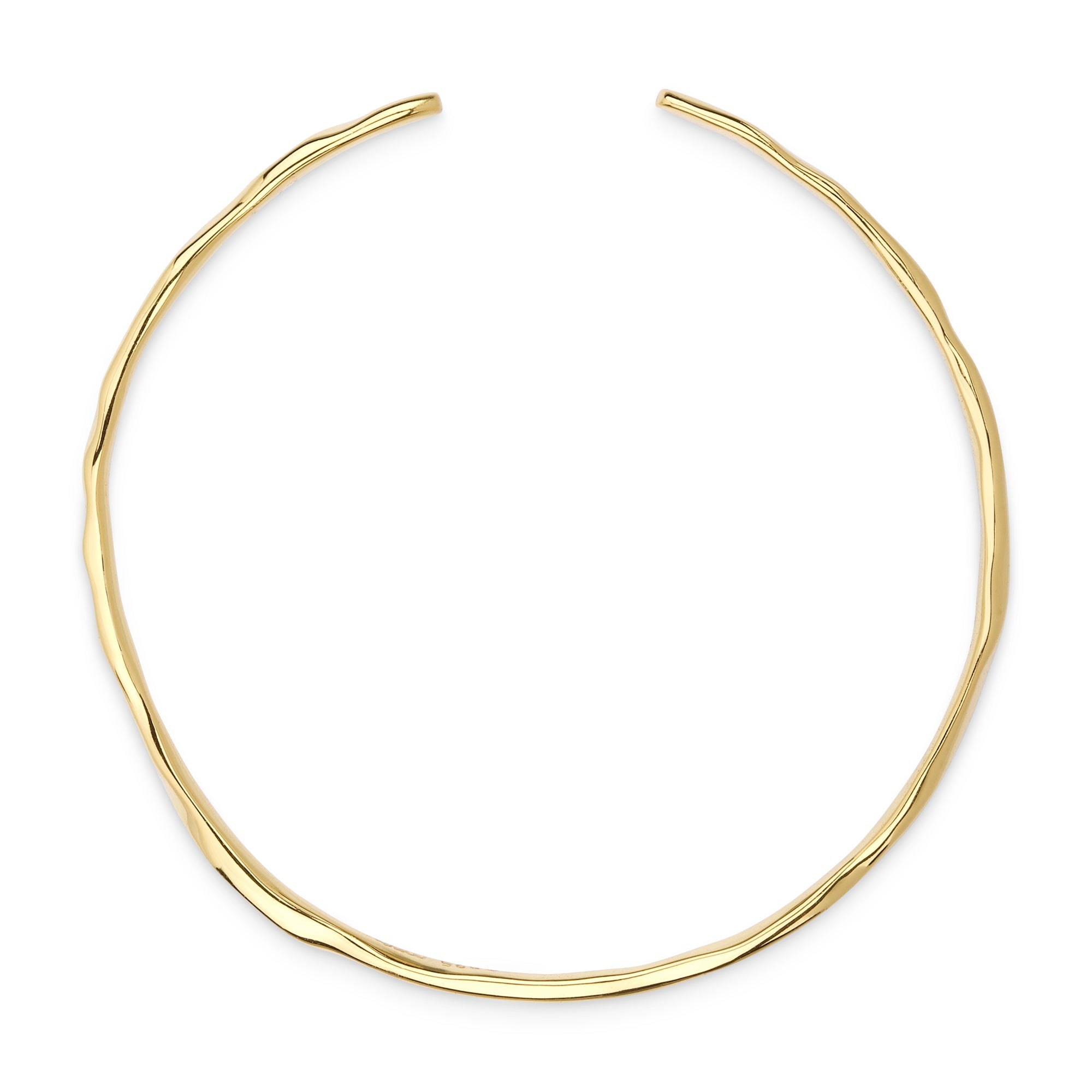 Frontansicht des Cosytas Golden Flow Armbands aus 925er Sterling-Silber, 18k-gold-vergoldet