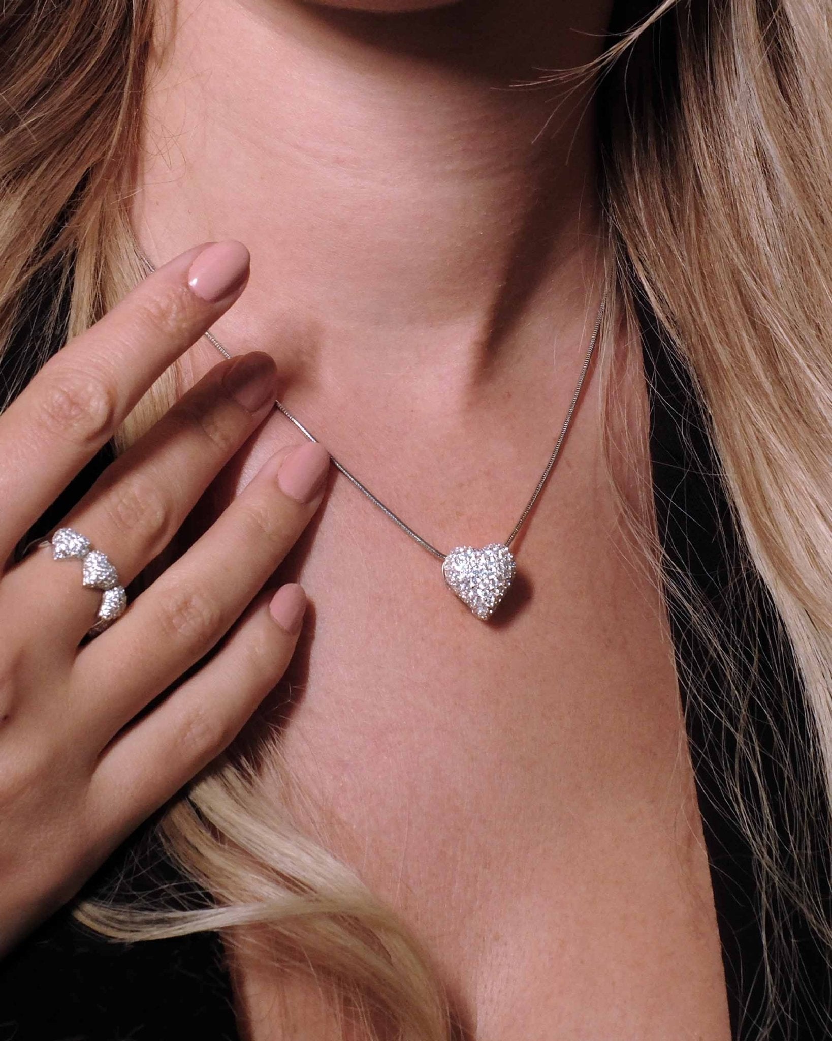 Necklace Cupida White, 925 Sterling Silver