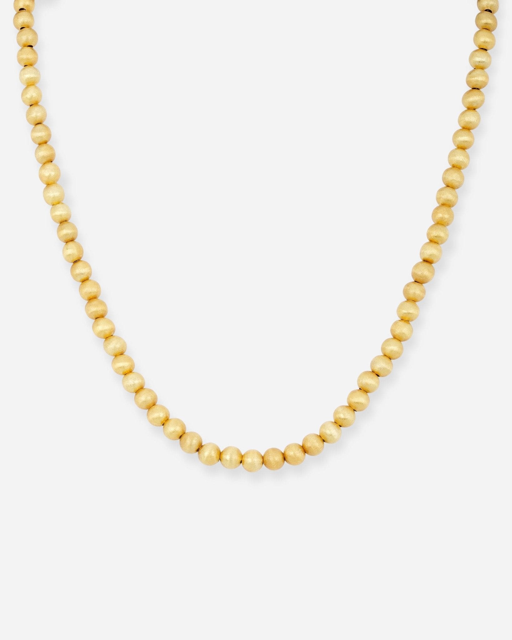 Lumina Slim Gold Sphere Halskette aus hochwertiger Metalllegierung, 18k vergoldet, feine Kugelkette in Gold