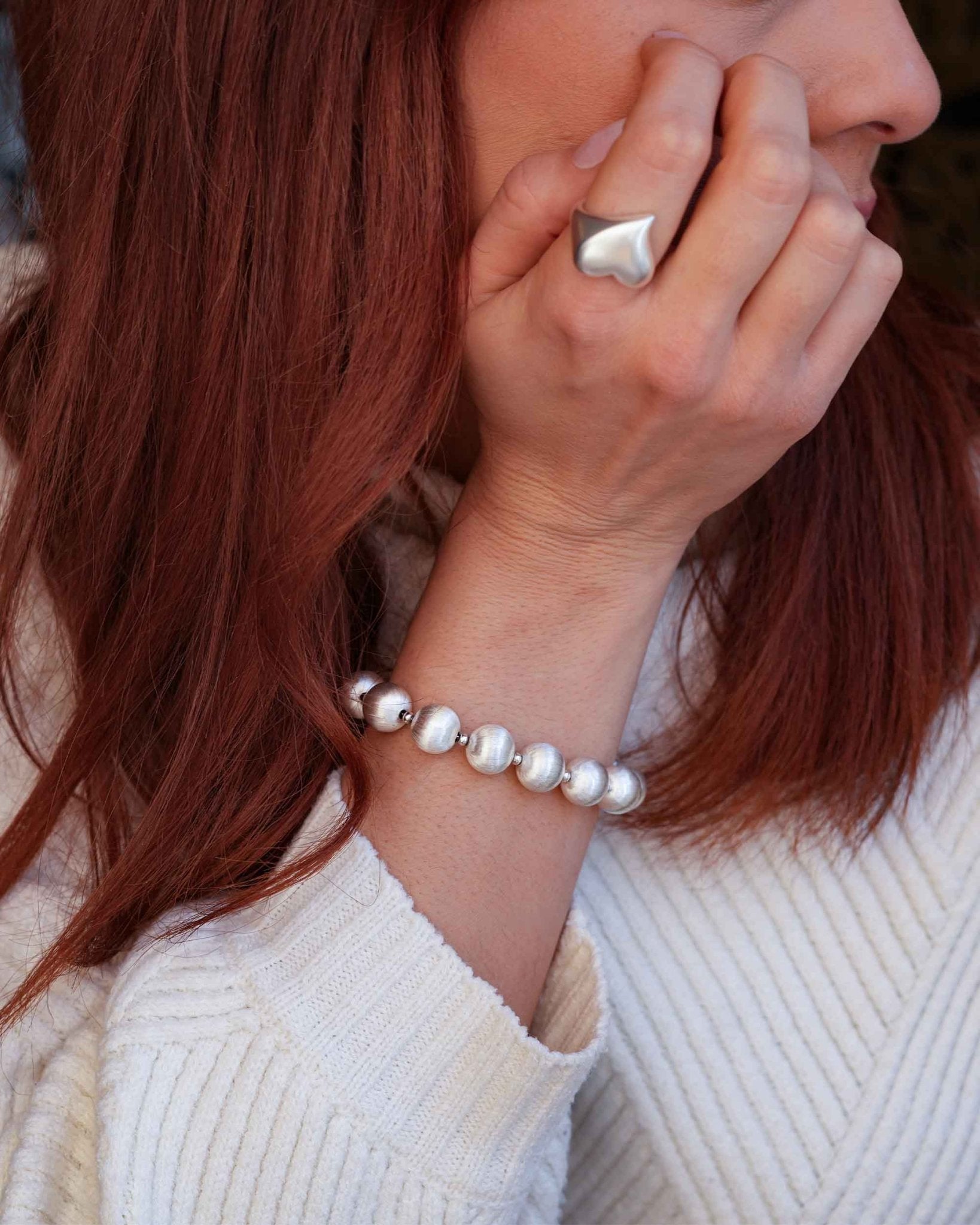 Lumina Silver Sphere Armband