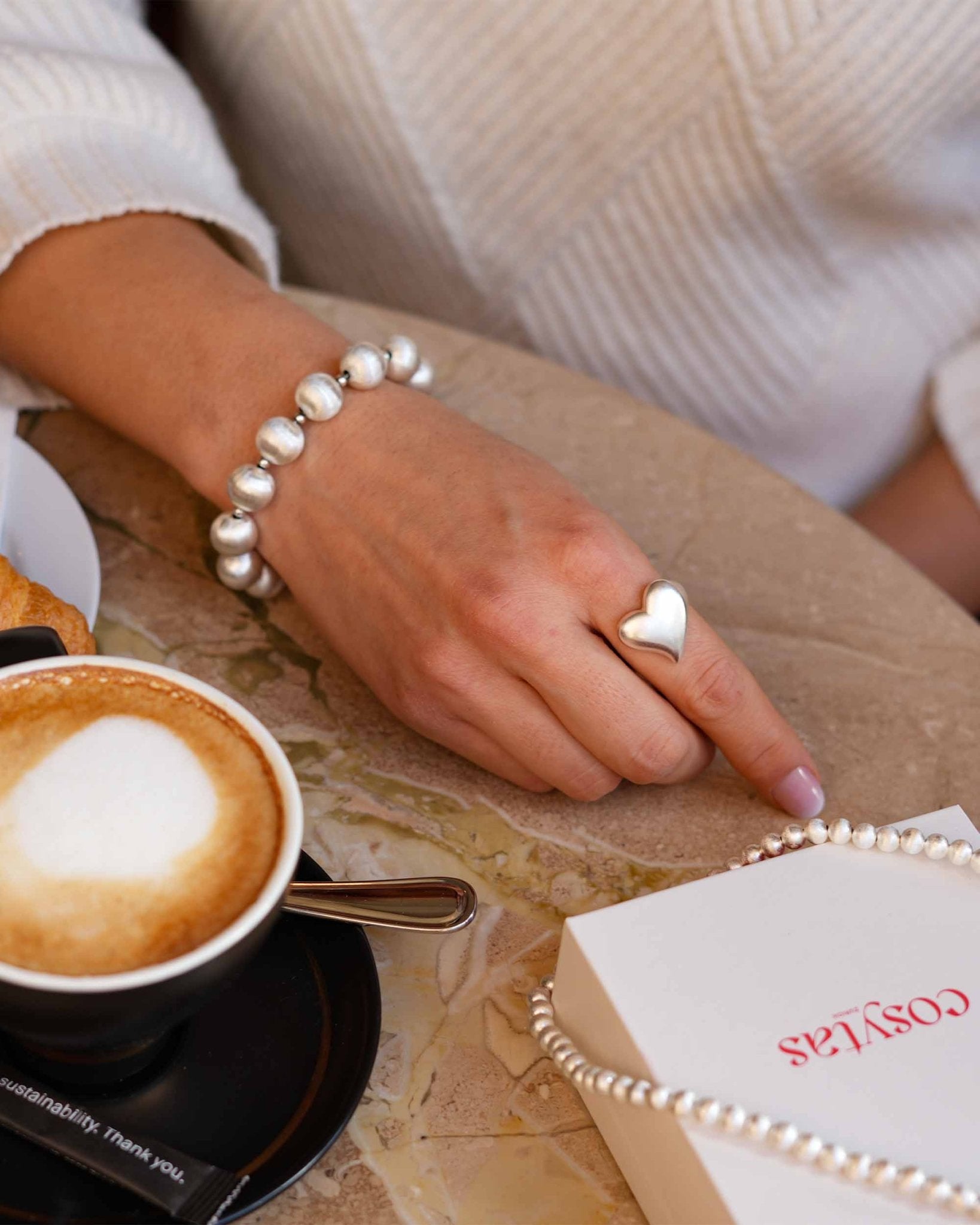 Lumina Silver Sphere Armband