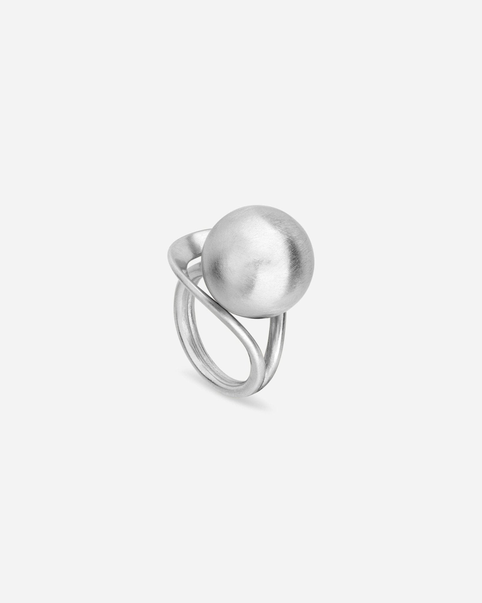 Lumina Single Sphere Silberring von Cosytas, Schmuckmarke aus Zürich, hochwertige Metalllegierung, 925 Silber plattiert