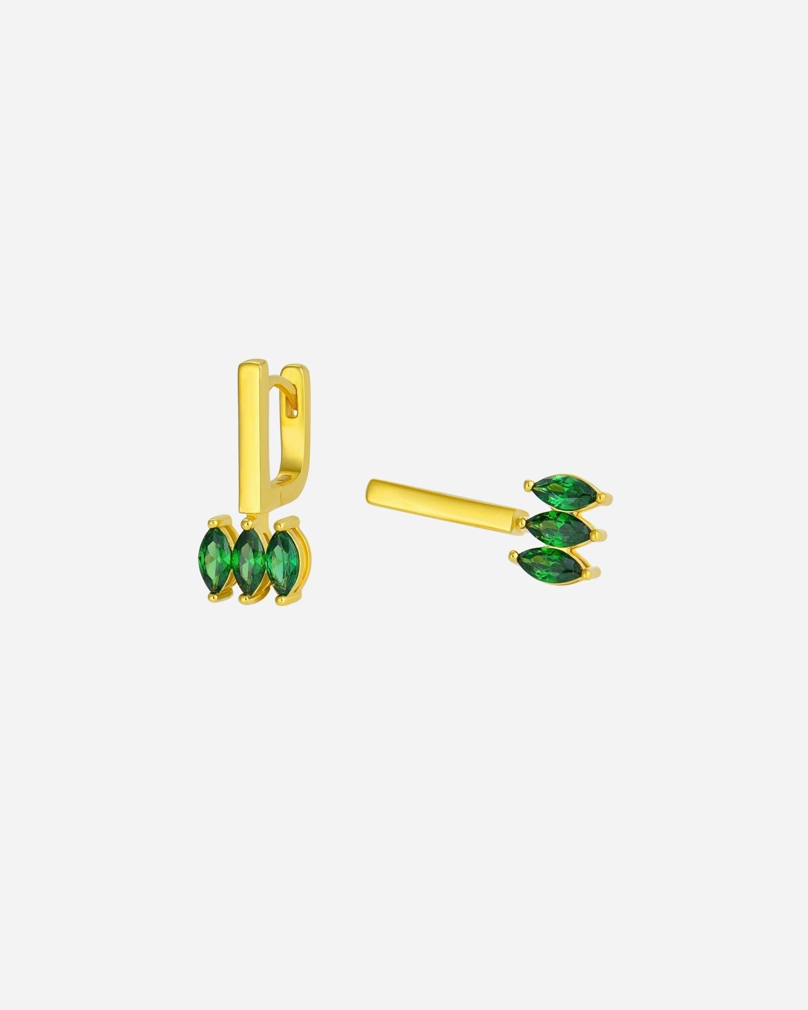 Moira Green Ohrringe, 18k Gold Vermeil
