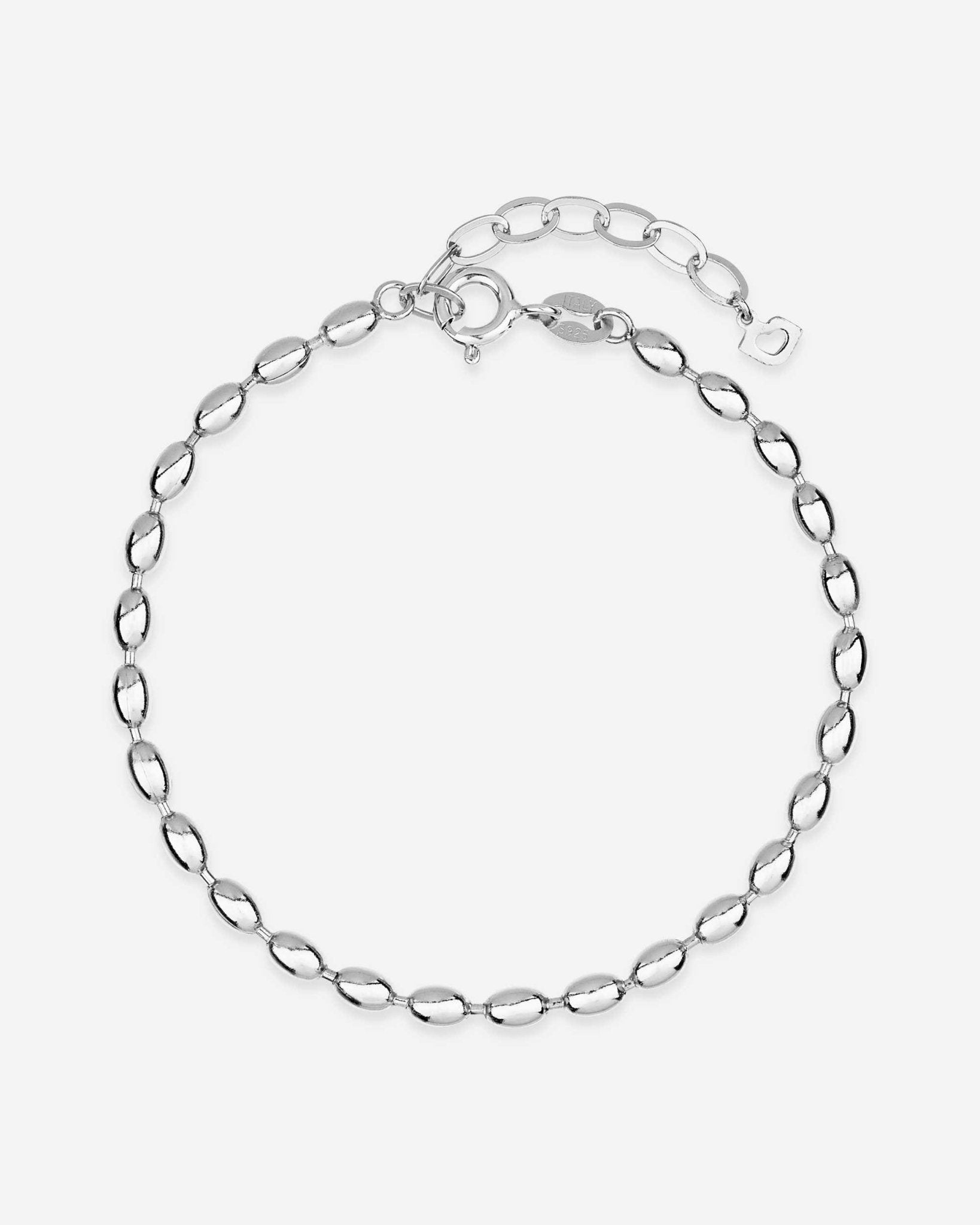 Silver Drops Armband von Cosytas, Schmuckmarke aus Zürich, reines 925 Silber, ovale Tropfenglieder