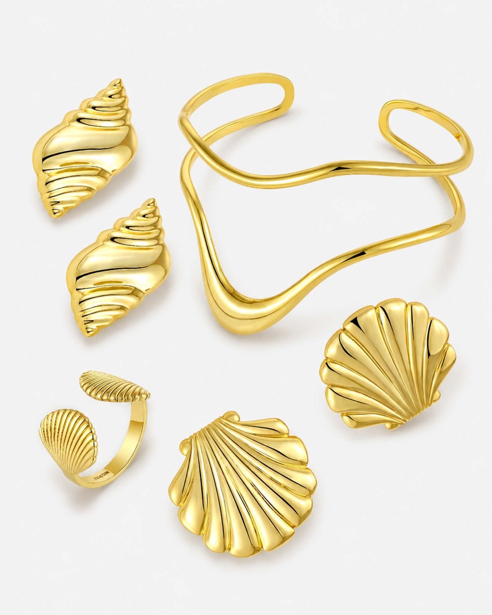 Verano Set – Sommer-Schmuck-Kollektion aus vergoldetem Metall, La Playa Cosytas